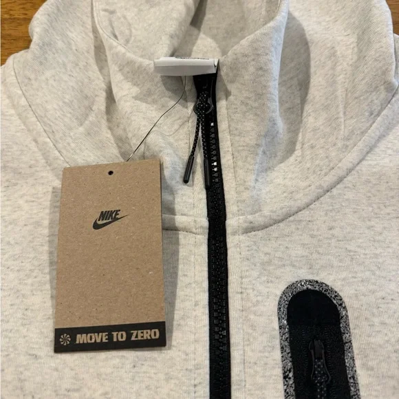 Nike Men's Full Zip Hoodie Tech Fleece Gray 2XL DD4688 100 Pockets New With Tags